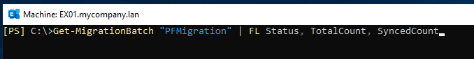 commands to monitor the status